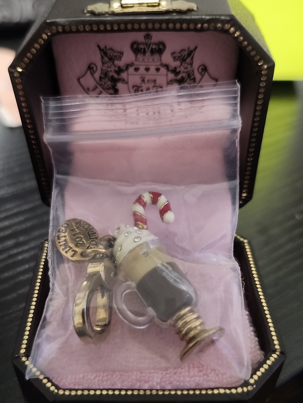 Juicy Couture Gold and Cream Coffee Charm